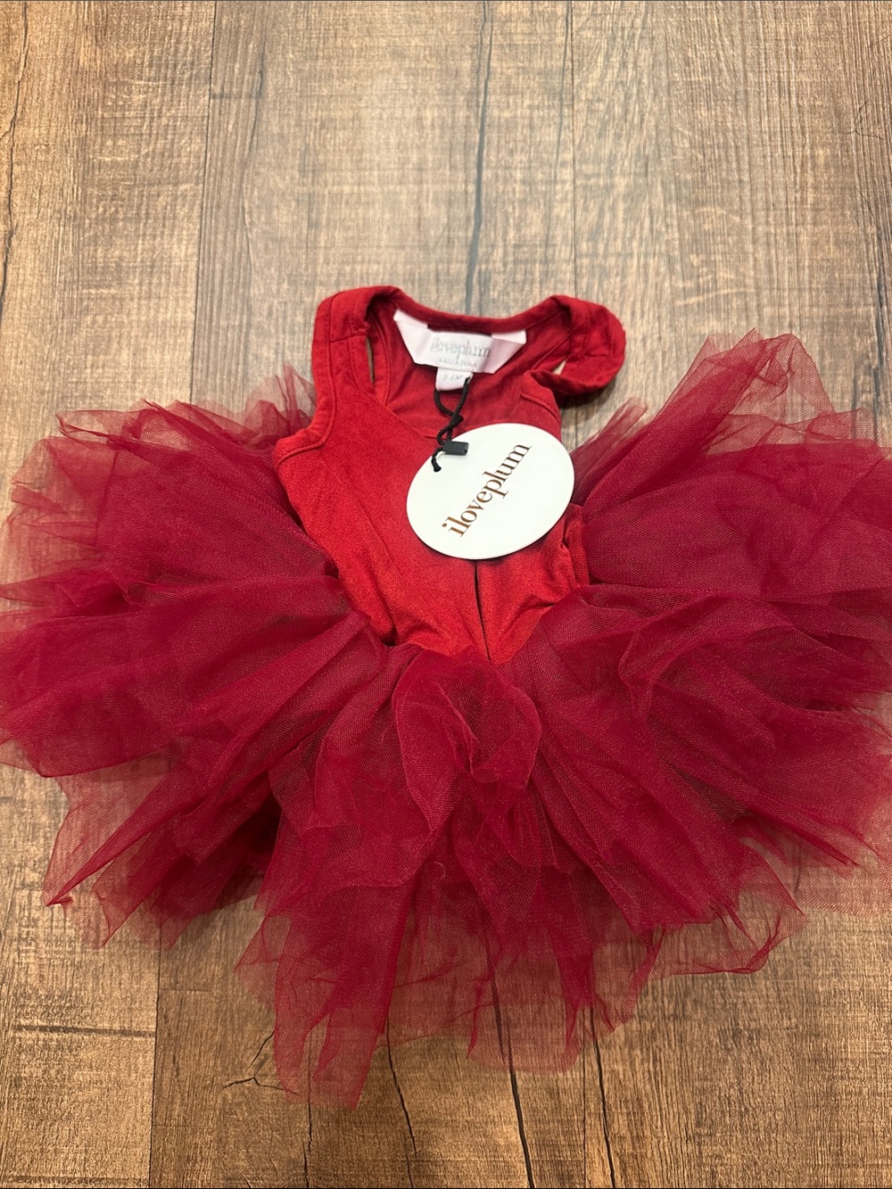 NWT! iloveplum suede tutu - Darcy red - 3-6 months